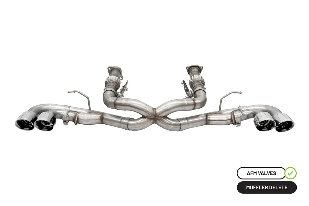 Corsa Performance Exhaust 3 inch Cat-Back, 4.5 in Polished Pro-Series Tips, Corvette C8 (w/o Factory NPP)