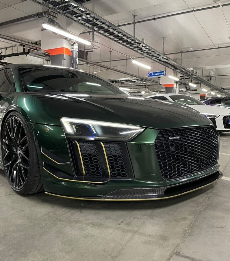 Gen 2 Audi R8 carbon fiber front lip, vorsteiner style