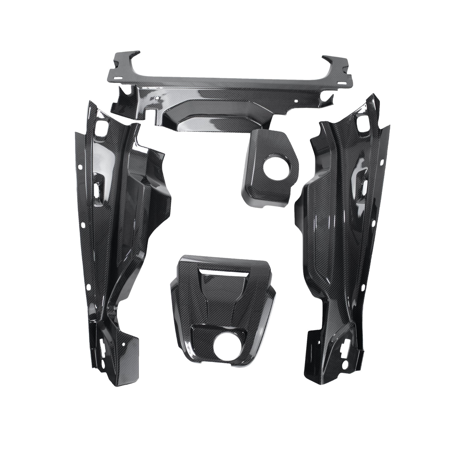 Audi R8 Gen 2 Carbon Fiber, 5-Piece Engine Bay Set