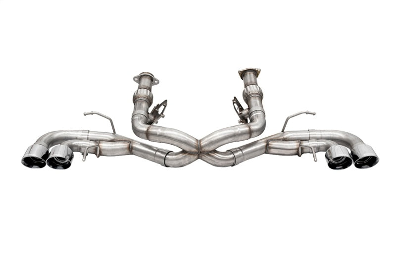 Corsa Performance Exhaust 3 inch Cat-Back, 4.5 in Polished Pro-Series Tips, Corvette C8 (w/o Factory NPP)